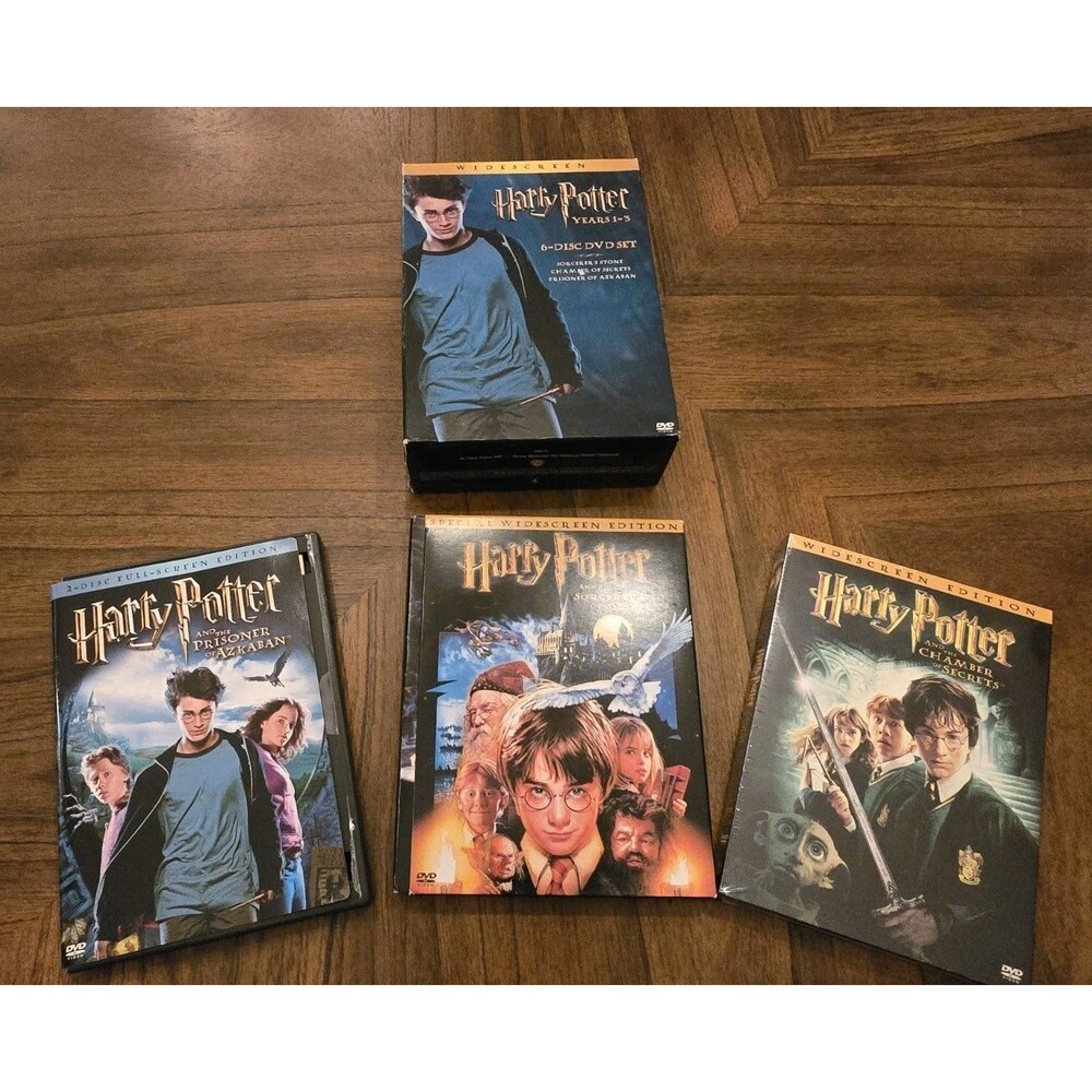 Harry Potter Years 1-3 DVD Box Set 6 Disc Collection 2 Opened 1 Sealed